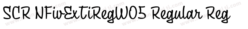 SCR NFivExTiRegW05 Regular Regular字体转换